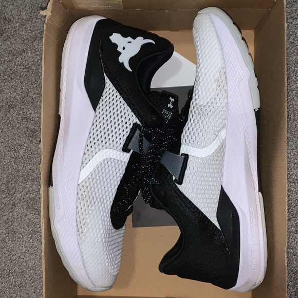 Under Armour Project Rock BSR 2 Training Shoes Mens 11.5 Black/White - Picture 4 of 9